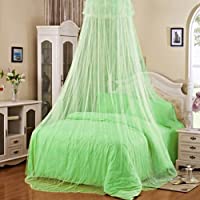 Mosquitera para cama- elegante red antiinsectos con encaje y en forma de cúpula redonda- Verde- 60cm by 260cm by 850cm